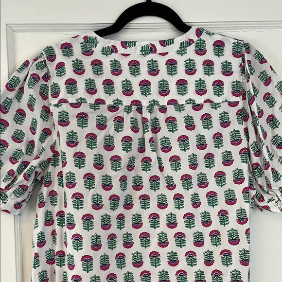 J. Crew Block Print Poplin Top - Picture 6 of 6